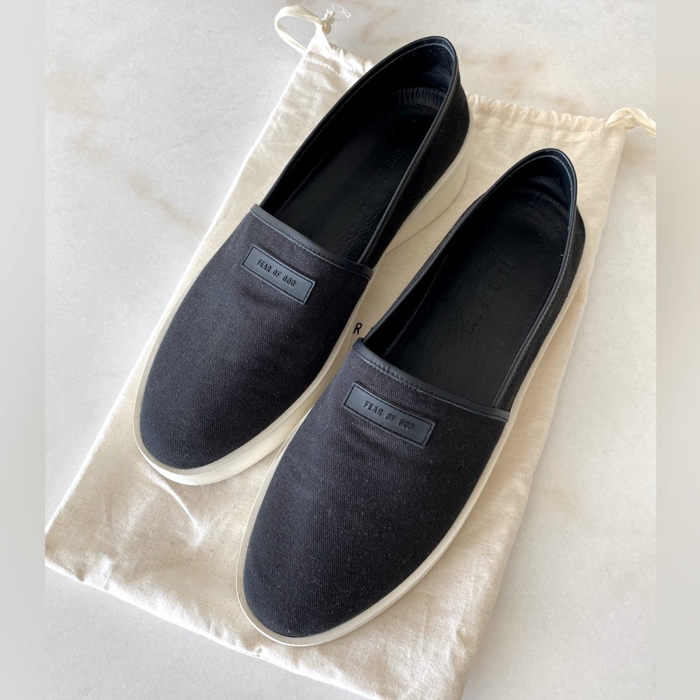 Fear of God Men's Black Canvas Espadrille Loafers